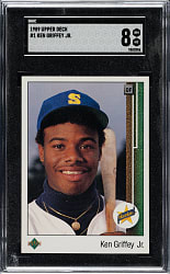 1989 Upper Deck #1 Ken Griffey Jr. Rookie SGC NM/MT 8