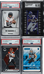 2007 to 2021 Upper Deck, Panini, and Leaf Football Rookie PSA-, SGC-, and CSG-Graded Collection (7)