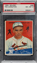 1934 R320 Goudey #48 Tex Carleton PSA EX-MT 6