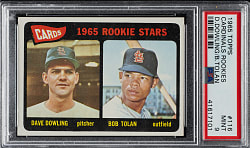 1965 Topps #116 Dave Dowling/Bob Tolan PSA MINT 9