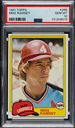 1981 Topps #366 Mike Ramsey PSA GEM MINT 10