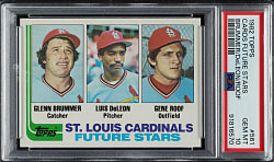1982 Topps #561 Glenn Brummer/Luis DeLeon/Gene Roof PSA GEM MINT 10