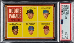 1962 Topps #593 Rookie Parade Pitchers PSA NM-MT 8