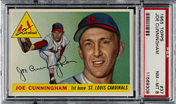 1955 Topps #37 Joe Cunningham PSA NM-MT 8
