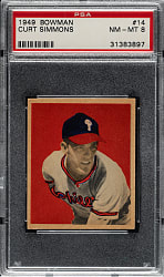 1949 Bowman #14 Curt Simmons PSA NM-MT 8