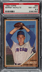 1962 Topps #89 Barney Schultz PSA NM-MT+ 8.5