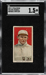 1909-1911 T206 White Border Doc Crandall Portrait with Cap SGC FAIR 1.5 - Polar Bear Back