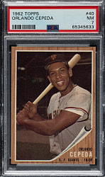 1962 Topps #40 Orlando Cepeda PSA NM 7
