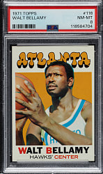 1971-1972 Topps Basketball #116 Walt Bellamy PSA NM-MT 8