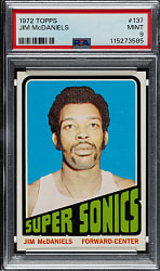 1972-1973 Topps Basketball #137 Jim McDaniels PSA MINT 9