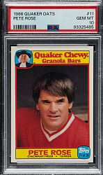 1986 Quaker Oats #11 Pete Rose PSA GEM MINT 10