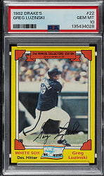 1982 Drakes #22 Greg Luzinski PSA GEM MINT 10