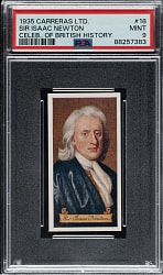1935 Carreras Ltd. "Celebrities of British History" #18 Sir Isaac Newton PSA MINT 9