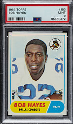 1968 Topps Football #103 Bob Hayes PSA MINT 9
