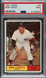 1961 Topps #40 Bob Turley PSA MINT 9