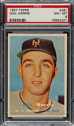 1957 Topps #281 Gail Harris PSA NM-MT 8