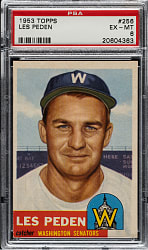 1953 Topps #256 Les Peden PSA EX-MT 6