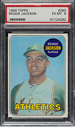 1969 Topps #260 Reggie Jackson Rookie PSA EX-MT 6