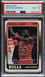 1988-1989 Fleer Basketball #17 Michael Jordan PSA NM-MT 8
