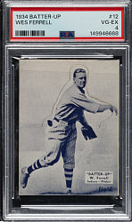 1934-1936 R318 Batter-Up #12 Wes Ferrell PSA VG-EX 4