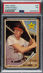 1962 Topps #99 John Powell Rookie PSA NM 7