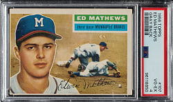 1956 Topps #107 Ed Mathews Gray Back PSA VG-EX 4
