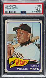 1965 Topps #250 Willie Mays PSA VG-EX 4 (MK)
