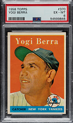 1958 Topps #370 Yogi Berra PSA EX-MT 6