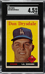 1958 Topps #25 Don Drysdale SGC VG/EX+ 4.5