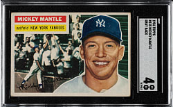 1956 Topps #135 Mickey Mantle Gray Back SGC VG/EX 4