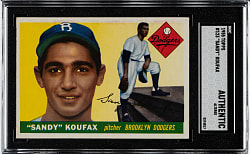 1955 Topps #123 Sandy Koufax Rookie SGC Authentic