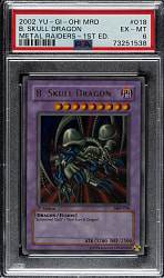 2002 Yu-Gi-Oh! Metal Raiders 1st Edition #018 Black Skull Dragon Ultra Rare Holographic PSA EX-MT 6