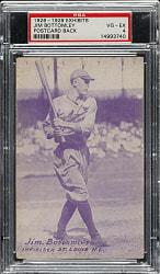 1926-1929 "Exhibit-Style Postcard-Back" Jim Bottomley PSA VG-EX 4