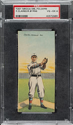 1911 T201 Mecca Double Folder Fred Clarke/Byrne PSA VG-EX 4