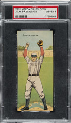 1911 T201 Mecca Double Folders Bobby Wallace/Lake PSA VG-EX 4