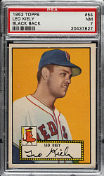 1952 Topps #54 Leo Kiely Black Back PSA NM 7