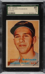 1957 Topps #328 Brooks Robinson Rookie SGC VG 40