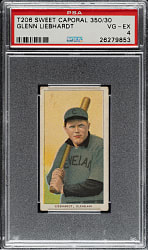 1909-1911 T206 White Border Glenn Liebhardt PSA VG-EX 4