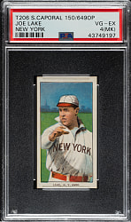 1909-1911 T206 White Border Joe Lake New York PSA VG-EX 4 (MK)