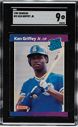 1989 Donruss #33 Ken Griffey Jr. Rookie SGC MINT 9