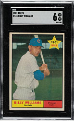 1961 Topps #141 Billy Williams Rookie SGC EX/NM 6