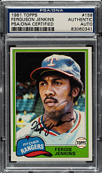 Signed 1981 Topps #158 Fergie Jenkins - PSA/DNA
