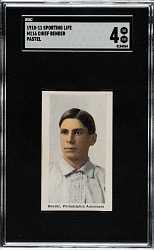 1910-1911 M116 Sporting Life Chief Bender Pastel Background SGC VG/EX 4