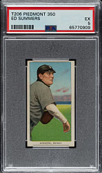 1909-1911 T206 White Border Ed Summers PSA EX 5