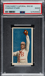 1909-1911 T206 White Border Charlie Starr PSA GOOD 2