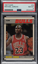 1987-1988 Fleer Basketball #59 Michael Jordan PSA NM-MT 8