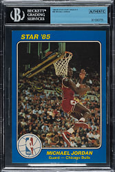 1984-1985 Star Company Basketball "Court Kings 5 x 7" #26 Michael Jordan Rookie BGS Authentic