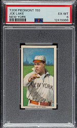 1909-1911 T206 White Border Joe Lake New York PSA EX-MT 6
