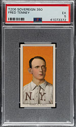 1909-1911 T206 White Border Fred Tenney PSA EX 5 - Sovereign 350 Back