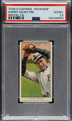 1909-1911 T206 White Border Harry McIntyre Brooklyn PSA GOOD+ 2.5